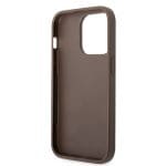 Guess PU 4G Metal Logo Brown iPhone 15 Pro Tok