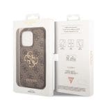 Guess PU 4G Metal Logo Brown iPhone 15 Pro Tok