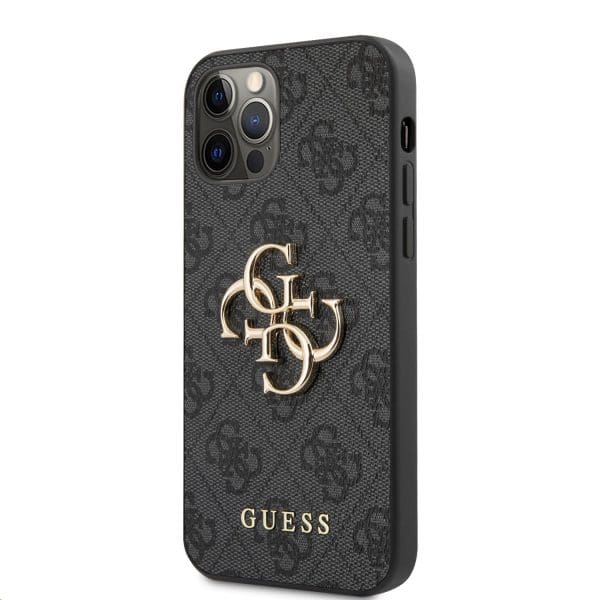 Guess PU 4G Metal Logo Grey iPhone 12 Pro Max Tok