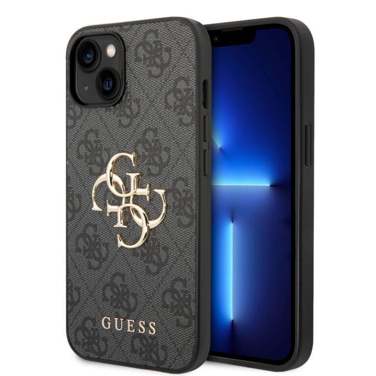 Guess PU 4G Metal Logo Grey iPhone 15 Plus Tok