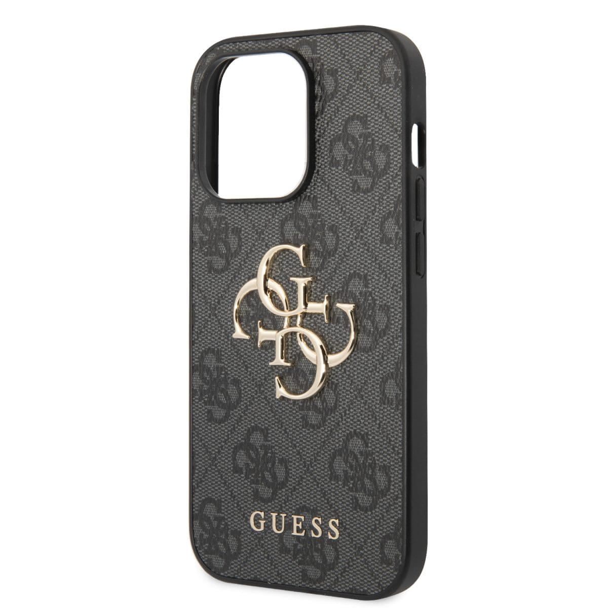 Guess PU 4G Metal Logo Grey iPhone 15 Pro Tok