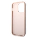 Guess PU 4G Metal Logo Pink iPhone 15 Pro Tok