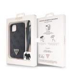 Guess PU 4G Strass Triangle Metal Logo Black Crossbody Strap + iPhone 15 Tok