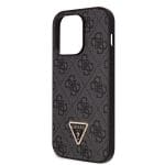 Guess PU 4G Strass Triangle Metal Logo Black Crossbody Strap + iPhone 15 Pro Max Tok