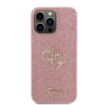 Guess PU Fixed Glitter 4G Metal Logo Pink iPhone 15 Pro Max Tok