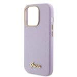 Guess PU Glitter Full Wrapped Lilac iPhone 15 Pro Tok