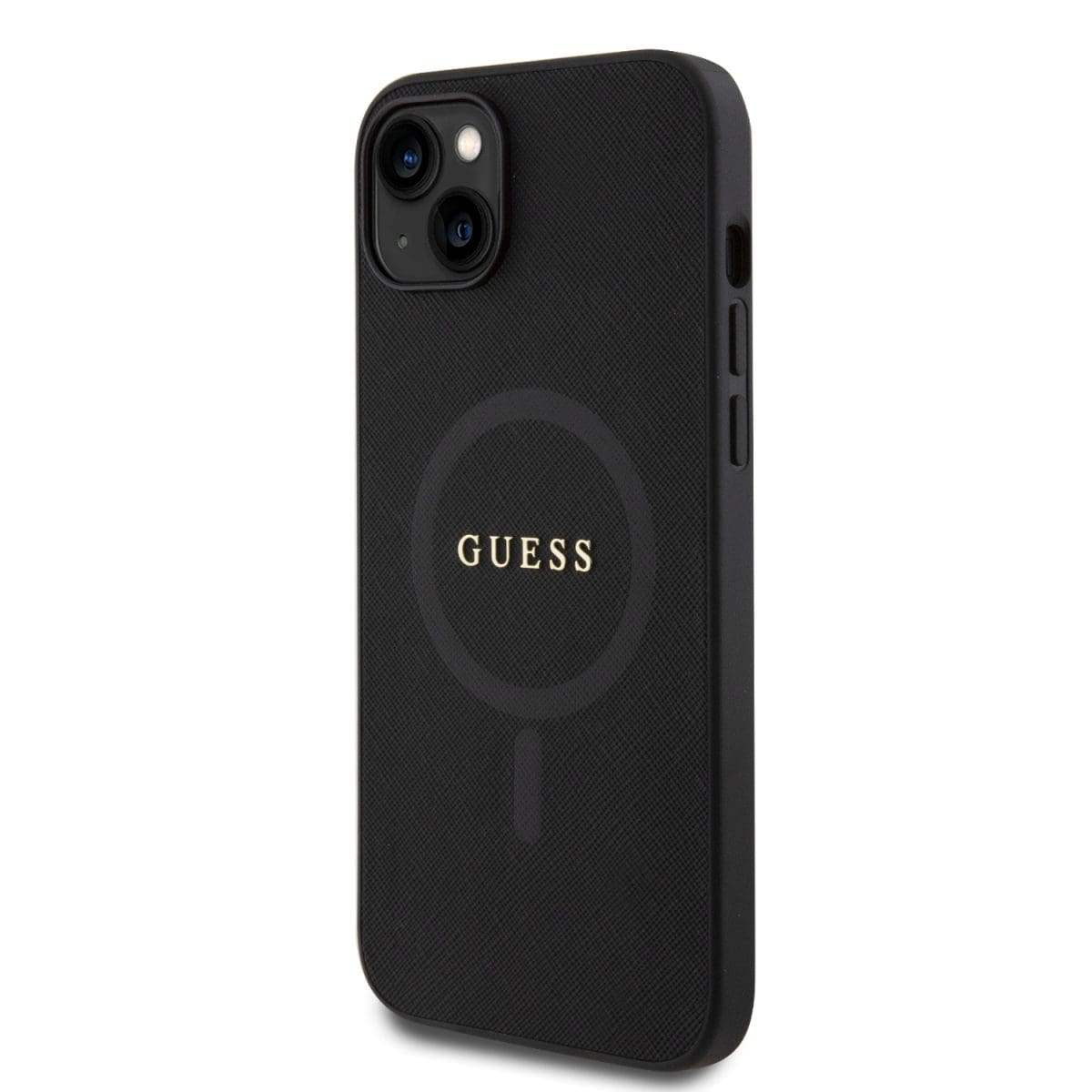 Guess PU Saffiano MagSafe Black iPhone 15 Tok