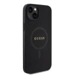Guess PU Saffiano MagSafe Black iPhone 15 Plus Tok