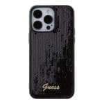 Guess Sequin Script Logo Black iPhone 15 Pro Max Tok