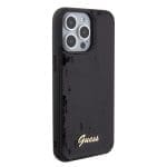Guess Sequin Script Logo Black iPhone 15 Pro Max Tok