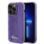 Guess Sequin Script Logo Purple iPhone 15 Pro Tok