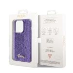 Guess Sequin Script Logo Purple iPhone 15 Pro Max Tok