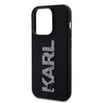 Karl Lagerfeld 3D Rubber Glitter Logo Karl Black iPhone 15 Pro Max Tok