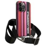Karl Lagerfeld KLHCP14XSTSTP Hardcase Pink Color Stripes Strap iPhone 14 Pro Max Tok