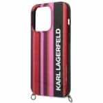 Karl Lagerfeld KLHCP14XSTSTP Hardcase Pink Color Stripes Strap iPhone 14 Pro Max Tok