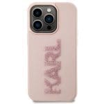 Karl Lagerfeld KLHCP15L3DMBKCP Pink Hardcase 3D Rubber Glitter Logo iPhone 15 Pro Tok
