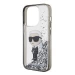 Karl Lagerfeld KLHCP15LLKKNSK Transparent Hardcase Liquid Glitter Ikonik iPhone 15 Pro Tok