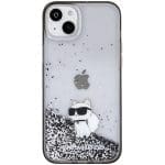 Karl Lagerfeld KLHCP15MLKCNSK Transparent Hardcase Liquid Glitter Choupette iPhone 15 Plus Tok