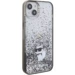 Karl Lagerfeld KLHCP15MLKCNSK Transparent Hardcase Liquid Glitter Choupette iPhone 15 Plus Tok