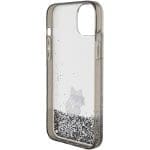 Karl Lagerfeld KLHCP15MLKCNSK Transparent Hardcase Liquid Glitter Choupette iPhone 15 Plus Tok