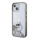Karl Lagerfeld KLHCP15SLKCNSK Transparent Hardcase Liquid Glitter Choupette iPhone 15 Tok