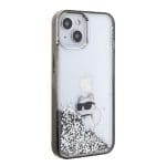 Karl Lagerfeld KLHCP15SLKCNSK Transparent Hardcase Liquid Glitter Choupette iPhone 15 Tok