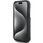 Karl Lagerfeld KLHCP15SSAKKNSCK Black Hardcase Saffiano Cardslots and Stand Monogram Ikonik Patch iPhone 15 Tok