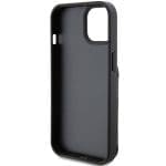 Karl Lagerfeld KLHCP15SSAKKNSCK Black Hardcase Saffiano Cardslots and Stand Monogram Ikonik Patch iPhone 15 Tok
