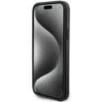 Karl Lagerfeld KLHCP15SSAPKCNPK Black Hardcase Saffiano Cardslot Karl&Choupette Metal Pin iPhone 15 Tok
