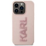 Karl Lagerfeld KLHCP15X3DMBKCP Pink Hardcase 3D Rubber Glitter Logo iPhone 15 Pro Max Tok