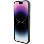 Karl Lagerfeld KLHCP15XGCNPSG Silver Hardcase Fixed Glitter Choupette Logo Metal Pin iPhone 15 Pro Max Tok