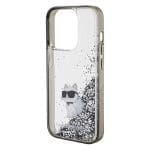 Karl Lagerfeld KLHCP15XLKCNSK Transparent Hardcase Liquid Glitter Choupette iPhone 15 Pro Max Tok