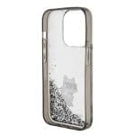 Karl Lagerfeld KLHCP15XLKCNSK Transparent Hardcase Liquid Glitter Choupette iPhone 15 Pro Max Tok