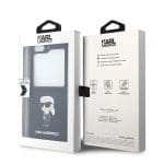 Karl Lagerfeld KLHCZF5SNIKBCK Hardcase Black Silicone Ikonik Samsung Galaxy Z Flip 5 Tok