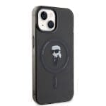 Karl Lagerfeld KLHMP15SHFCKNOK Black Hardcase IML Ikonik MagSafe iPhone 15 Tok