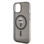 Karl Lagerfeld KLHMP15SHFCKNOK Black Hardcase IML Ikonik MagSafe iPhone 15 Tok
