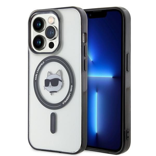 Karl Lagerfeld KLHMP15XHCHNOTK Transparent Hardcase IML Choupette`s Head MagSafe iPhone 15 Pro Max Tok