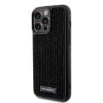 Karl Lagerfeld Rhinestone Plate Metal Logo Black iPhone 15 Pro Max Tok