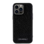 Karl Lagerfeld Rhinestone Plate Metal Logo Black iPhone 15 Pro Max Tok