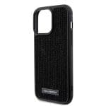 Karl Lagerfeld Rhinestone Plate Metal Logo Black iPhone 15 Pro Max Tok