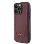 Mercedes MEHCP15LARMRE Red Hardcase Leather Urban Bengale iPhone 15 Pro Tok