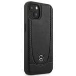 Mercedes MEHCP15MARMBK Black Hardcase Leather Urban iPhone 15 Plus Tok