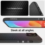 Spigen Liquid Air Matte Black iPhone 15 Tok