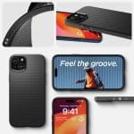 Spigen Liquid Air Matte Black iPhone 15 Tok