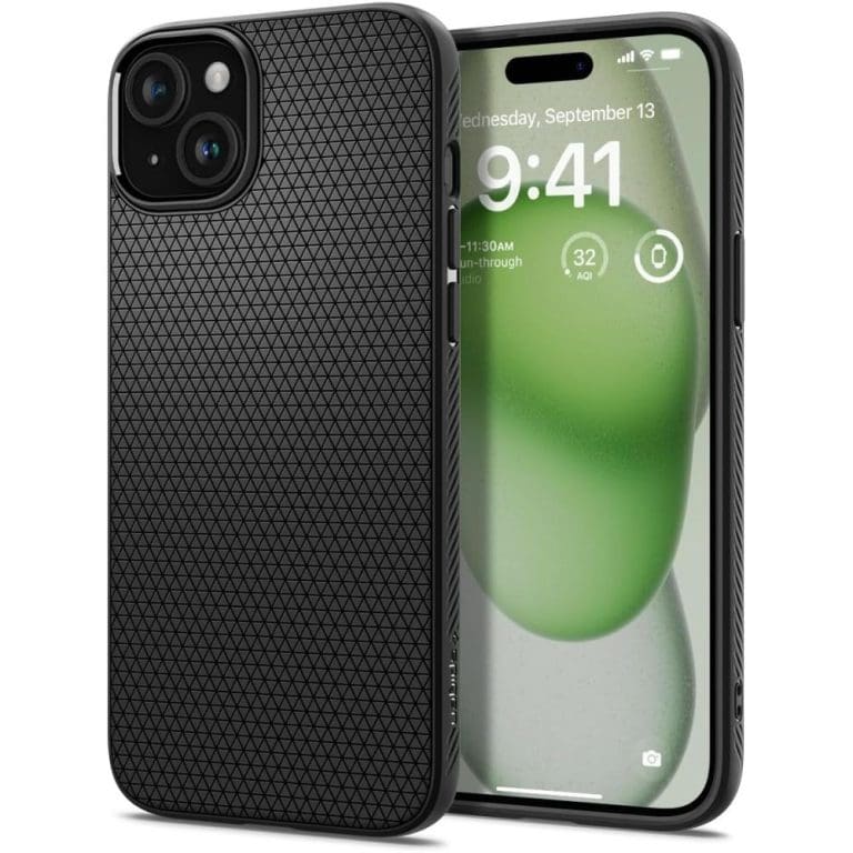 Spigen Liquid Air Matte Black iPhone 15 Plus Tok