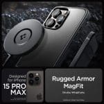 Spigen Rugged Armor Mag MagSafe Matte Black iPhone 15 Pro Max Tok