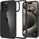 Spigen Ultra Hybrid Matte Black iPhone 15 Pro Tok