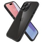 Spigen Ultra Hybrid Matte Black iPhone 15 Pro Tok