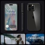 Spigen Ultra Hybrid Matte Black iPhone 15 Pro Max Tok