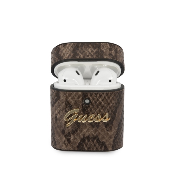 Guess GUACA2PUSNSMLBR Brown Python Collection AirPods 1/2 Tok